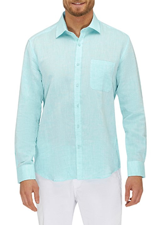 RESORT L/S SHIRT FLP025 - AQUA
