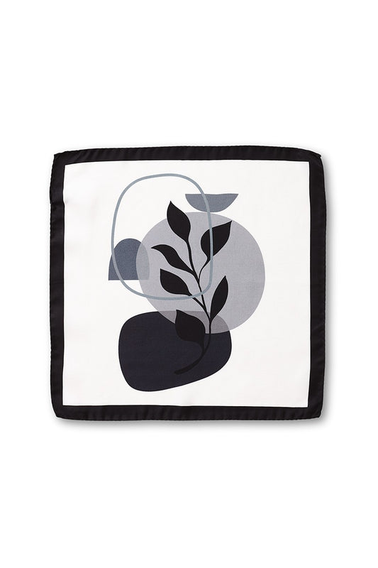 ABSTRACT LEAVES POCKET SQUARE