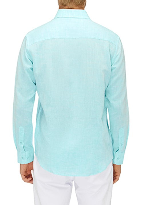 RESORT L/S SHIRT FLP025 - AQUA