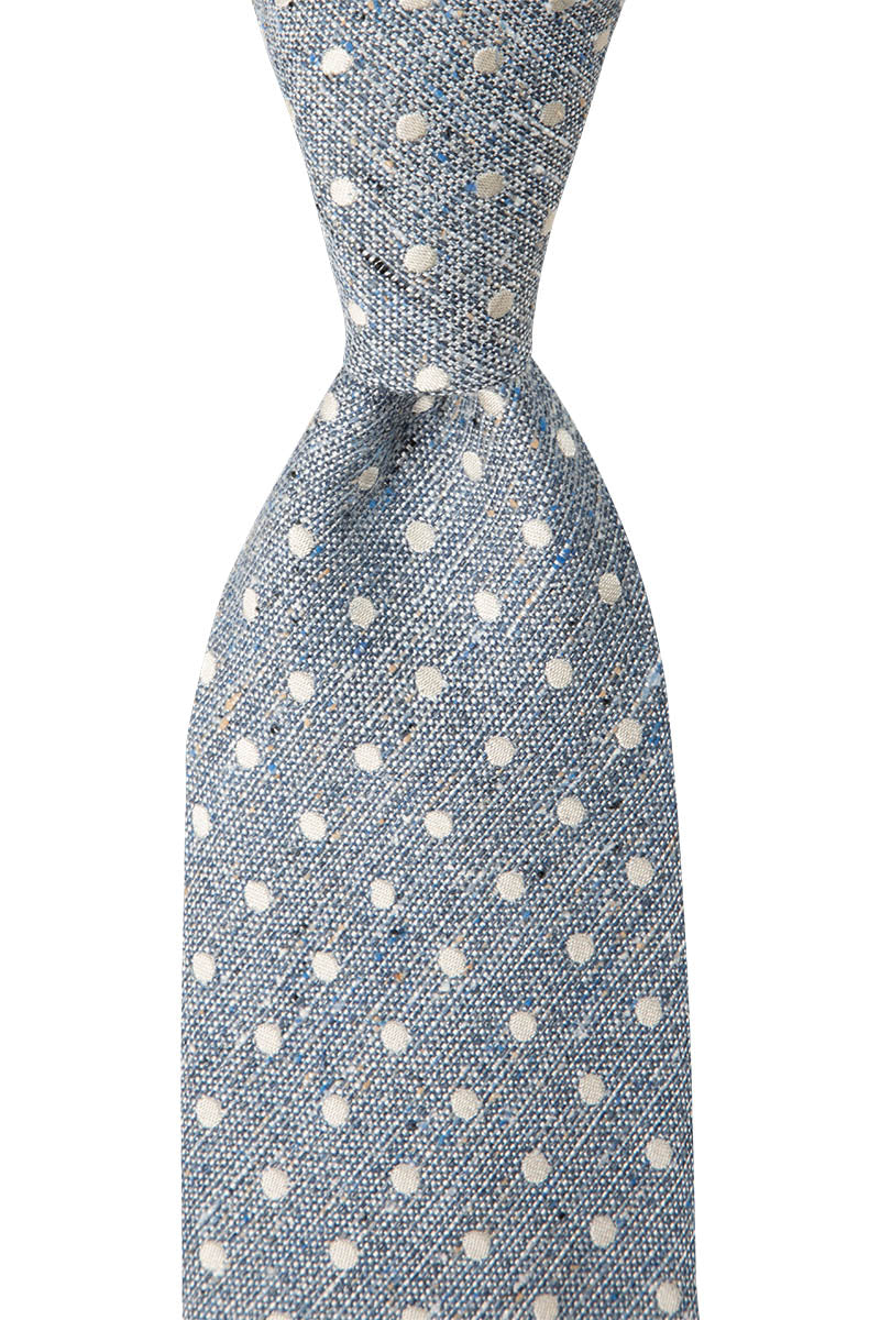 POLKADOT SILK COTTON 7.5CM TIE