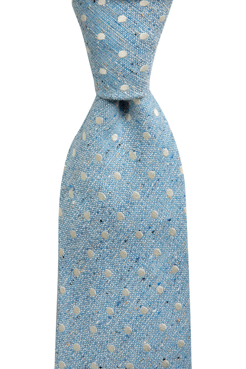 POLKADOT SILK COTTON 7.5CM TIE