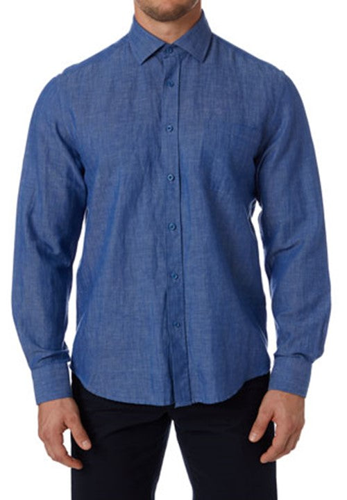 RESORT L/S SHIRT FLP025 - INDIGO