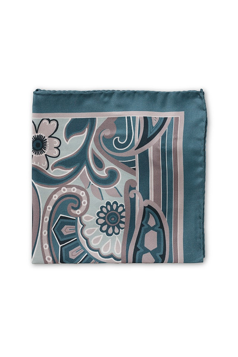 DECO PAISLEY POCKET SQUARE