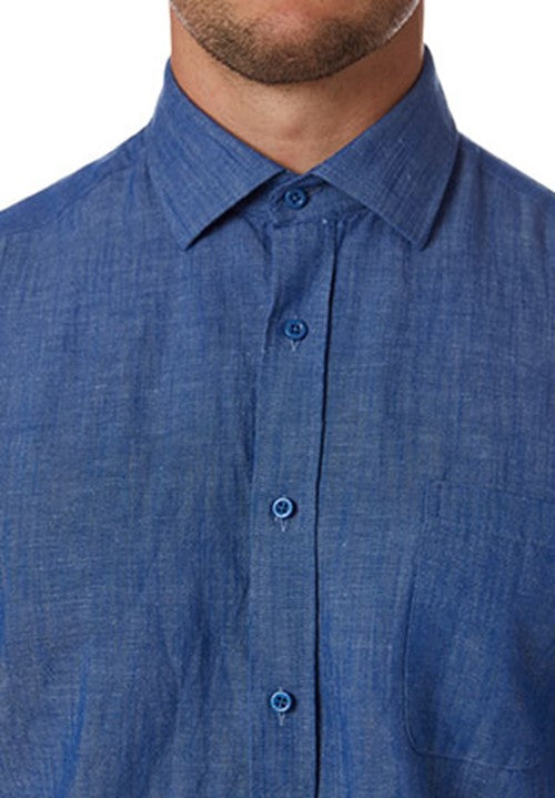 RESORT L/S SHIRT FLP025 - INDIGO