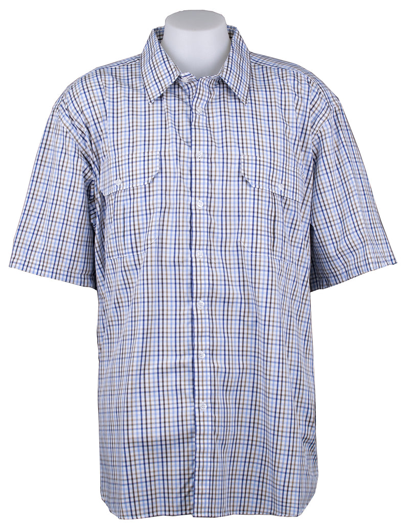 COUNTRY LOOK SHORT SLEEVE - 10428L - BROWN CHECK